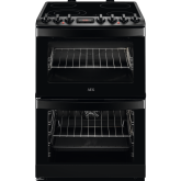 AEG CCB6740MCB 60cm Double Oven Electric Cooker with Ceramic Hob - Black