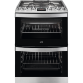 AEG CGB6130ACM 60cm Double Oven Gas Cooker with Induction Hob - Stainless