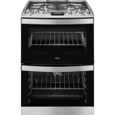 AEG CKB6540ACM 60cm Double Oven Cooker with Gas Hob - Stainless