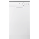 AEG FFX52507ZW 
Freestanding slimline dishwasher 45cm, 10ps, E, 46dB, Full width Maxiflex cutlery tr