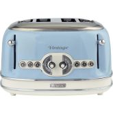 Ariete AR5605 Vintage 4 Slice Toaster Blue