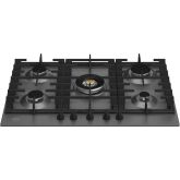 Bertazzoni P755CMODNE Modern Series 75cm Gas Hob with Wok Burner Matt black