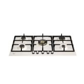 Bertazzoni P905CHERAX Heritage Series 90cm Gas hob with Central Wok burner Ivory Chrome