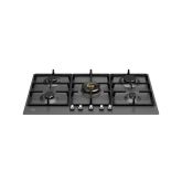 Bertazzoni P905CHERNE Heritage Series 90cm Gas hob with Central Wok burner Matt Black