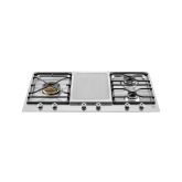 Bertazzoni PM3630GX Segmented 90cm Gas Hob with 3 burners and electric griddle