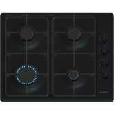 Bosch PBP6B6K60 60cm Black Gas Hob with 4 Burners