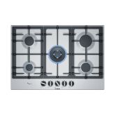 Bosch PCQ7A5B90 Serie 6 75cm, 5 burners, 4kW Wok burner, FlameSelect, Cast Iron supports, Star layou