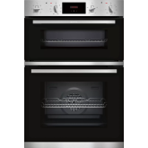 Neff U1GCC0AN0B 59.4cm Built In Electric Double Oven - Black & Steel
