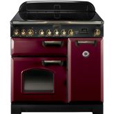 Rangemaster 90290 Classic Deluxe 90 Induction Cranberry/Brass