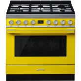 Smeg CPF9GPYW 90Cm 'Portofino' Cooker With Pyrolytic Multifunction Oven And Gas Hob