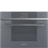 Smeg SF4104WMCS Linea 45Cm Combi Microwave Oven Silver