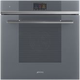 Smeg SOP6104TPS 60cm Linea Pyrolytic Single Oven with VIVOScreen Silver Glass