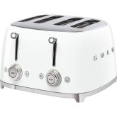 Smeg TSF03WHUK 4 Slice Toaster, 4 Large Slots, In White