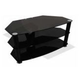 Vivanco BRISA800B 800 Wide Black Glass LCD TV Stand