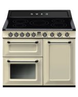 Smeg TR103IP 100Cm 'Victoria' Traditional 3 Cavity Cooker With Induction Hob, Cream
