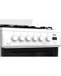 Beko EDG506W 50cm Twin Cavity Gas Cooker with Glass Lid - White