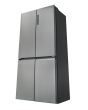 Haier HCR59F19ENMM 90.8cm 60/40 Frost Free American Fridge Freezer - Platinum Inox
