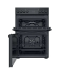 Indesit ID67V9KMBUK 60cm Double Oven Electric Cooker with Ceramic Hob - Black