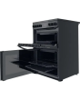 Indesit ID67V9KMBUK 60cm Double Oven Electric Cooker with Ceramic Hob - Black