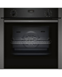 Neff B3ACE4HG0B 59.4cm Built In Electric Single Oven - Black with Graphite Trim