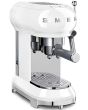 Smeg ECF01WHUK 50S Style White Espresso Coffee Machine