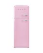 Smeg FAB30LPK5 60cm 50s Style Left Hand Hinge Freezer over Fridge Pink