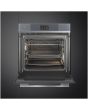 Smeg SOP6104TPS 60cm Linea Pyrolytic Single Oven with VIVOScreen Silver Glass
