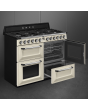 Smeg TR4110P1 110cm Dual Fuel Rangecooker with Triple Oven and Gas Hob - Cream