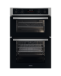 Zanussi ZKCNA7XN 59.4cm Electric Double Oven - Stainless Steel & Black