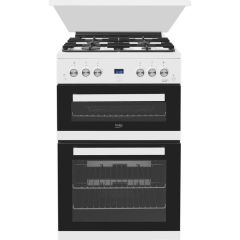 Beko EDG6L33W 60cm Gas Double Oven Cooker - White