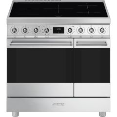 Smeg C92IMX2 90Cm Stainless Steel Double Cavity Cooker With Induction Top