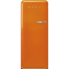 Smeg FAB28LOR6 60Cm 50S Style Left Hand Hinge Fridge With Icebox Orange