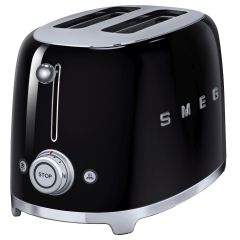 Smeg TSF01BLUK Black Retro Style Toaster 