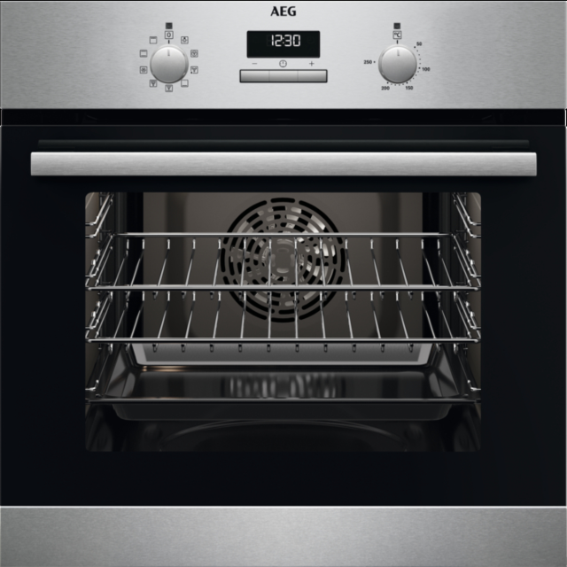 AEG BCX23101EM 59.4cm Built In Electric Single Oven - Stainless