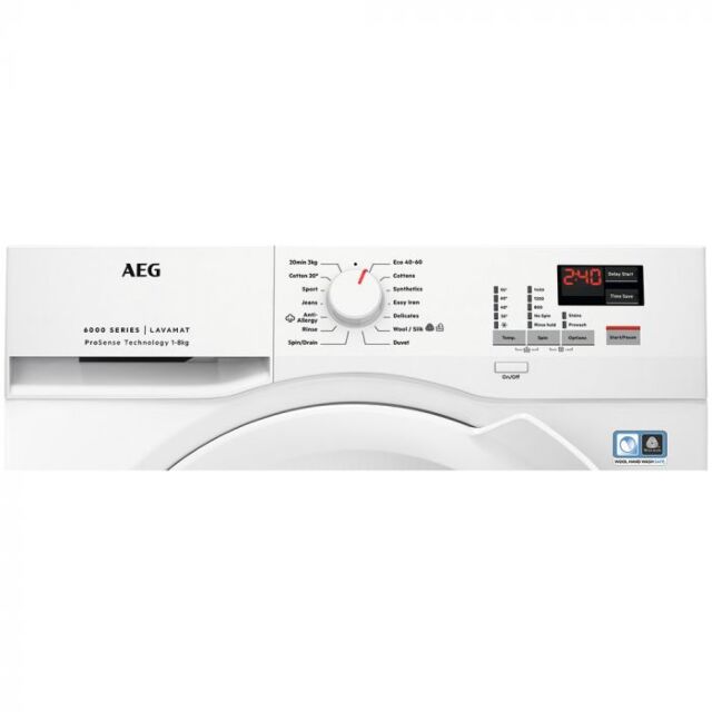AEG L6FBK841B 6000 Series 8Kg 1400 Spin Washing Machine