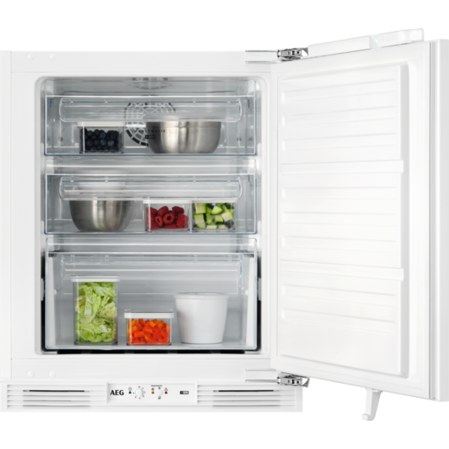 AEG OAB7N82EF 59.6cm Integrated Frost Free Undercounter Freezer - White
