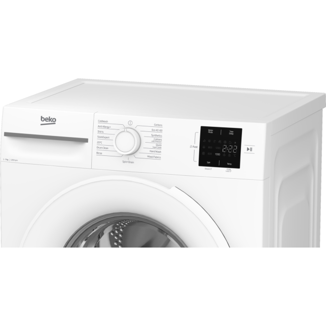 Beko BM1WU3721W  7kg 1200 Spin RecycledTub Washing Machine - White