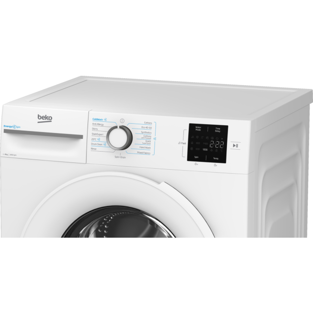 Beko BMN3WT3841W 8kg 1400 Spin RecycledTub Washing Machine - White