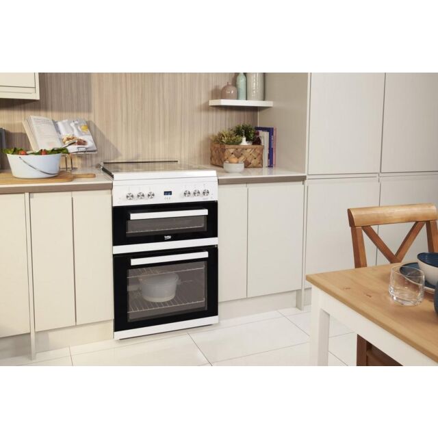 Beko EDG6L33W 60cm Gas Double Oven Cooker - White