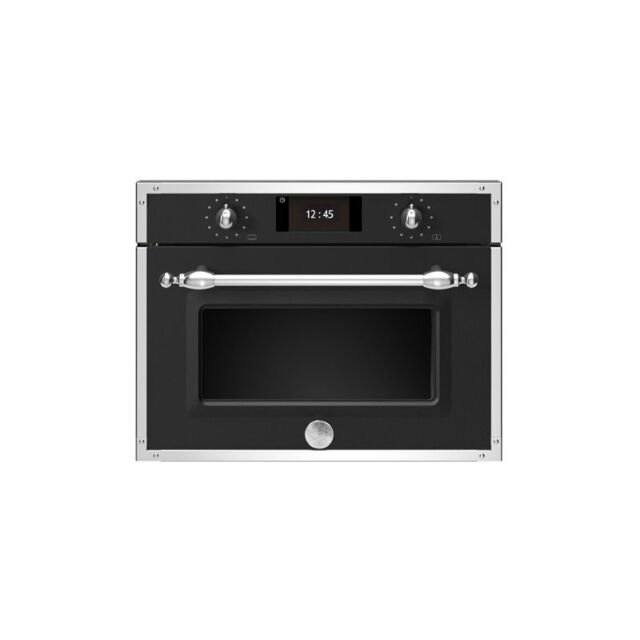 Bertazzoni F457HERMWTNE Heritage Series TFT 45cm Combi-Microwave Oven Matt Black