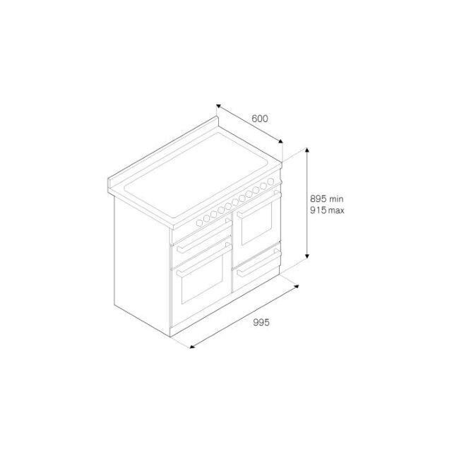 Bertazzoni MAS105I3EXC 100Cm Bertazzoni Master Induction Triple Cavity Stainless Steel