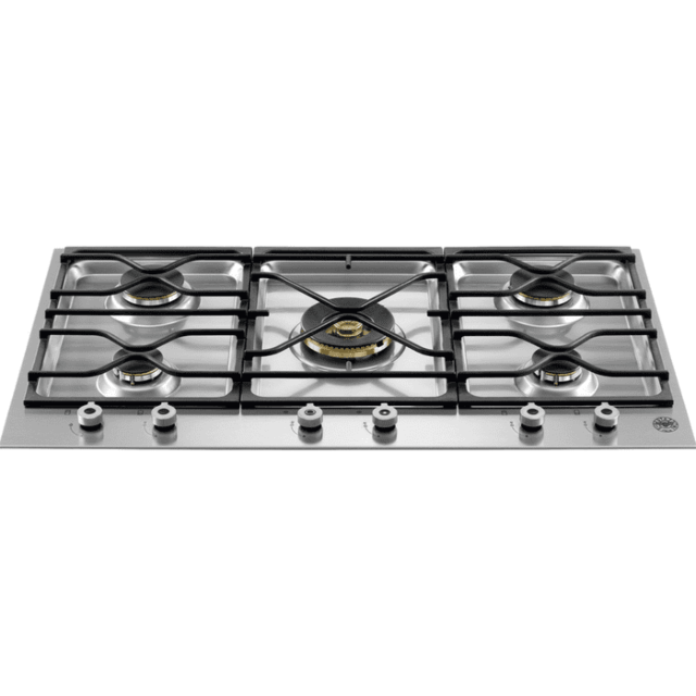 Bertazzoni PM36500X Segmented 90cm Gas Hob 5 burners central wok burner