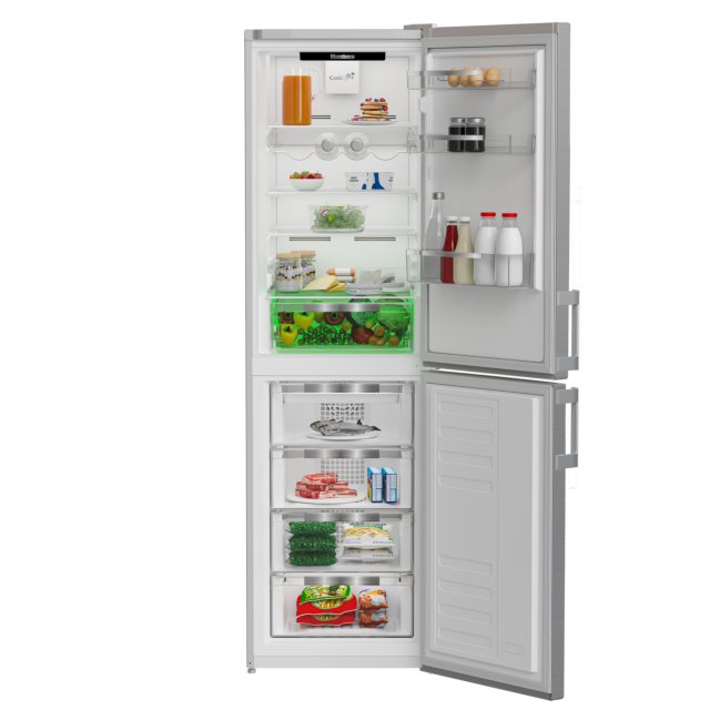 Blomberg KND464VPS 59.5cm 60/40 Frost Free Fridge Freezer - Stainless Steet Effect