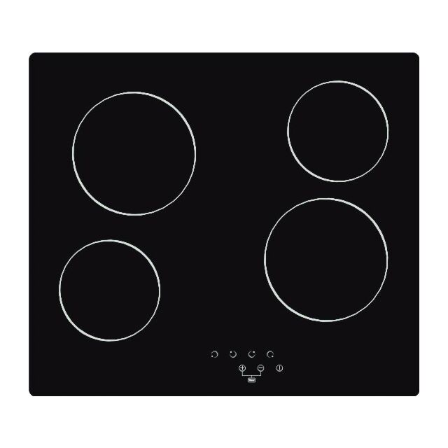 CATA UBTCC60LC.1 60Cm Ceramic Hob, Touch Front Control, 4 Cooking Zones, 9 Power Levels, Residual He