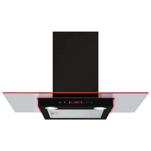 CDA EKN90BL 90Cm Flat Glass Extractor With Lights
