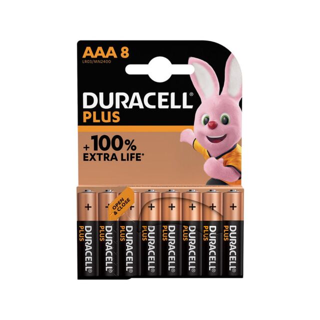 Duracell MN2404 Aaa Batteries 4+4 Free