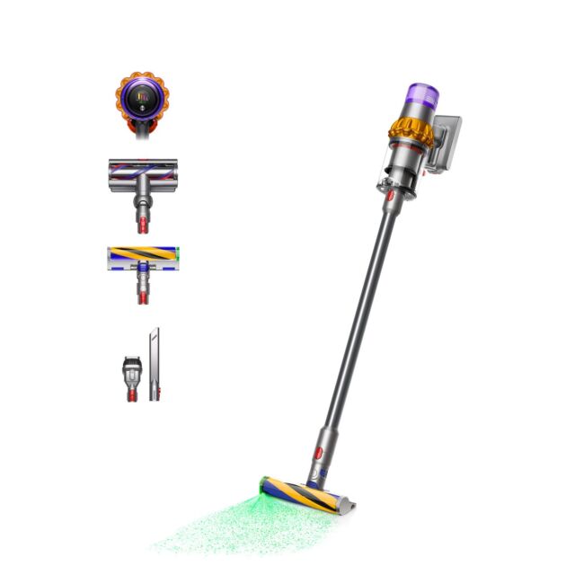Dyson V15-2024 Cordless Vacuum - 60 Minutes Run Time - Yellow/Nickel