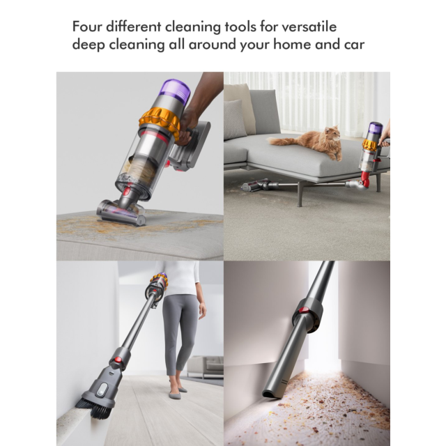 Dyson V15-2024 Cordless Vacuum - 60 Minutes Run Time - Yellow/Nickel