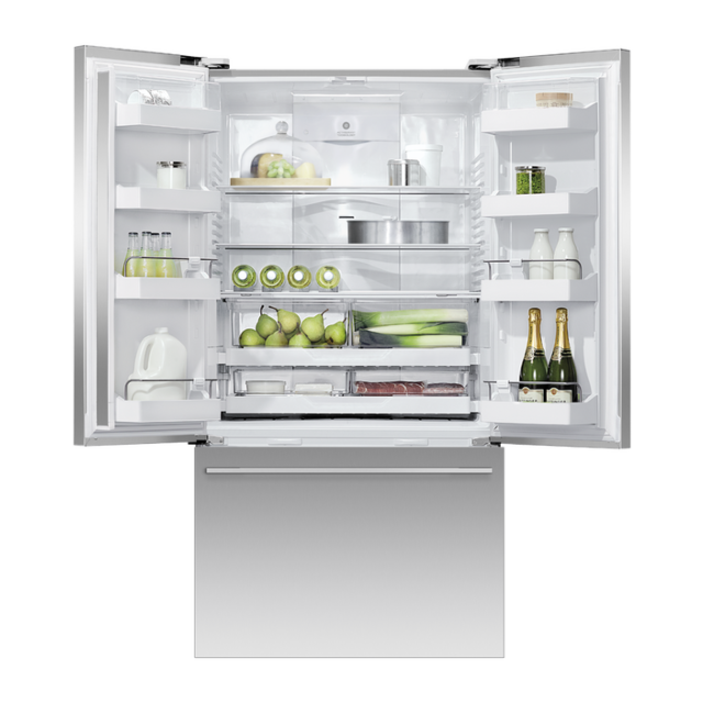 Fisher + Paykel RF610ADX5 90cm Frost Free French Door Fridge Freezer - Stainless Steel