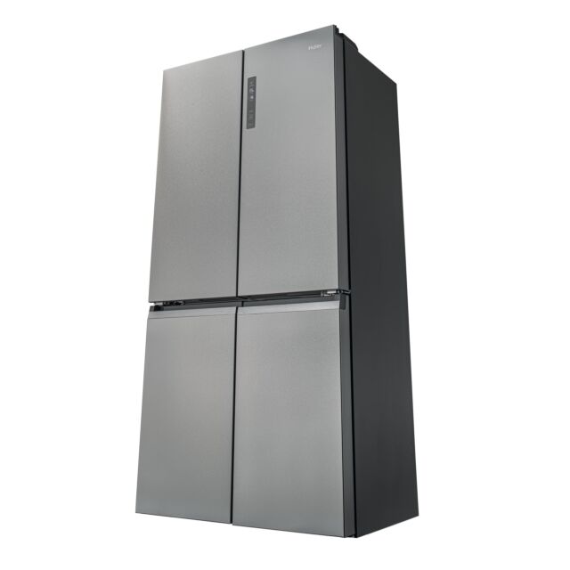 Haier HCR59F19ENMM 90.8cm 60/40 Frost Free American Fridge Freezer - Platinum Inox